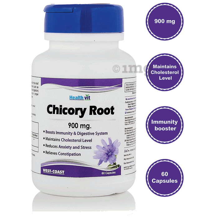 HealthVit Chicory Root 900mg Capsule Buy bottle of 60 capsules at best