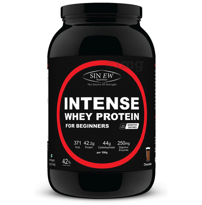 Sinew Nutrition Intense Whey Protein for Beginners with Digestive Enzymes Chocolate