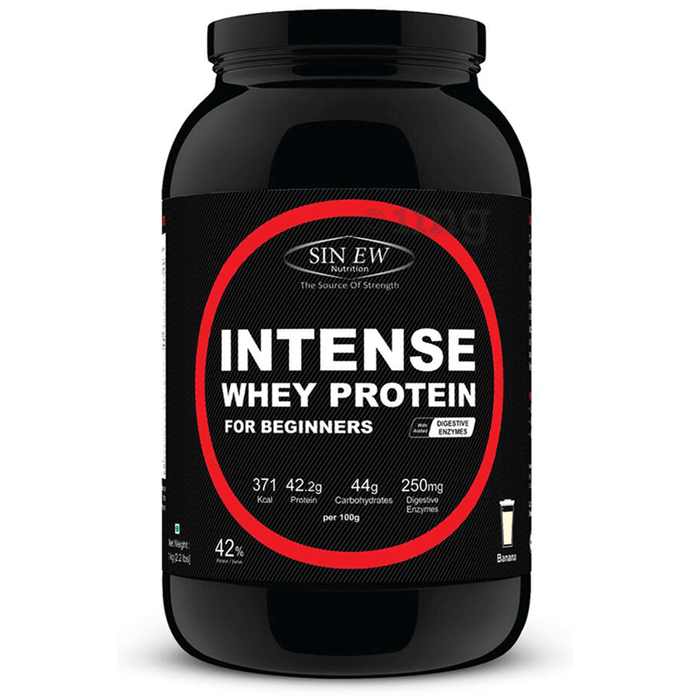 Sinew Nutrition Intense Whey Protein for Beginners with Digestive Enzymes Butterscotch