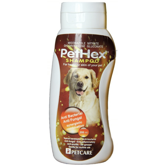 PetHex Anti Bacterial and Anti Fungal Shampoo for Dogs Buy bottle of