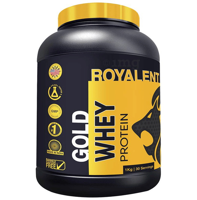 Royalent Gold Whey Protein Banana Buy jar of 1 kg Powder at best price