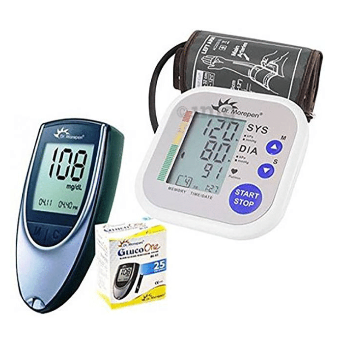 Dr Morepen Combo of BP02 Blood Pressure Monitor and BG03 Glucose Check Monitor