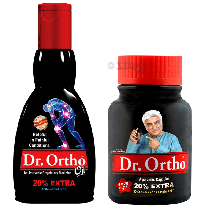 Dr Ortho Combo of Pain Relief Oil 120ml & Capsules 60 Buy box of 1 Kit