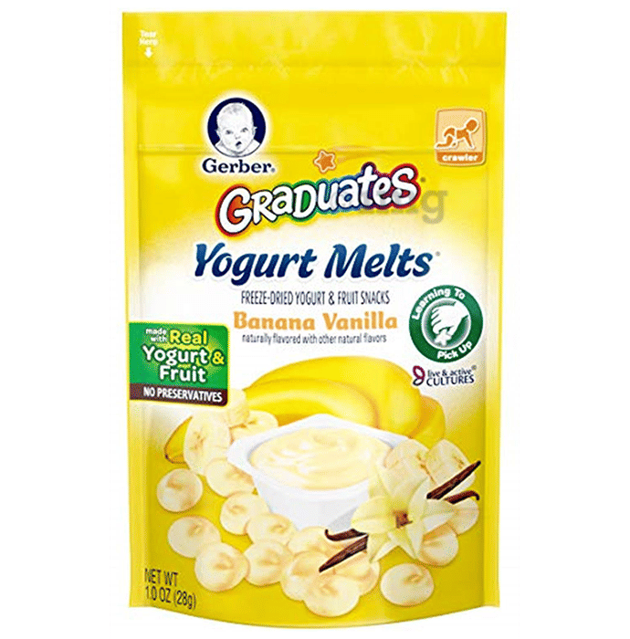 Gerber Yogurt Melts Banana Vanilla Buy packet of 28 gm Liquid at best