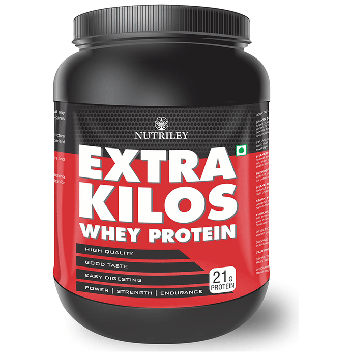 Nutriley Extra Kilos Whey Protein Powder Strawberry