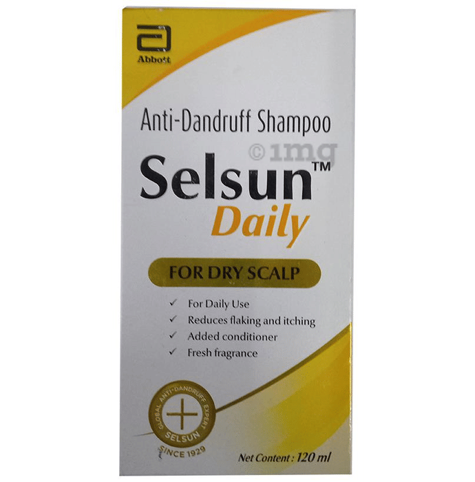 Selsun Daily AntiDandruff Shampoo for Dry Scalp Buy bottle of 120 ml