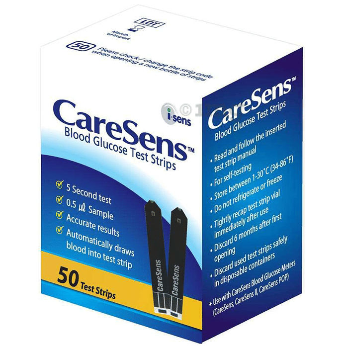 CareSens Blood Glucose Monitoring Test Strip Buy box of 50 Test Strips