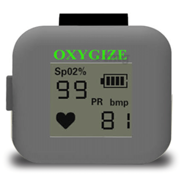 Oxygize Premium Ring Pulse Oximeter Grey