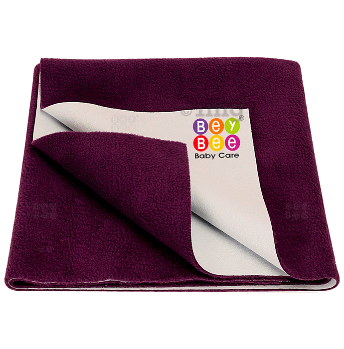 Bey Bee Waterproof Baby Bed Protector Dry Sheet for New Born Babies (70cm X 50cm) Small Plum