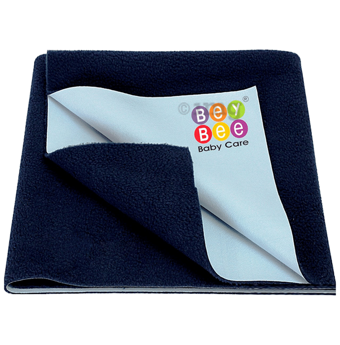 Bey Bee Waterproof Mattress Protector Sheet for Babies and Adults (140cm X 100cm) Large Navy Blue