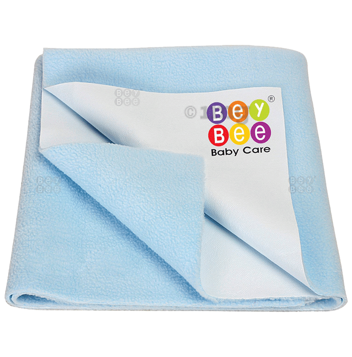 Bey Bee Waterproof Mattress Protector Sheet for Babies and Adults (140cm X 100cm) Large Blue