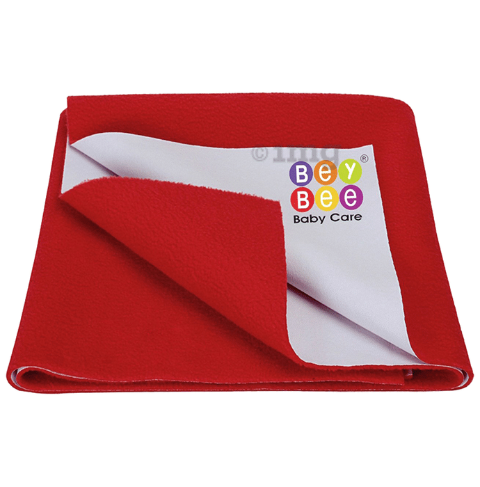 Bey Bee Waterproof Mattress Protector Sheet for Babies and Adults (140cm X 100cm) Large Red