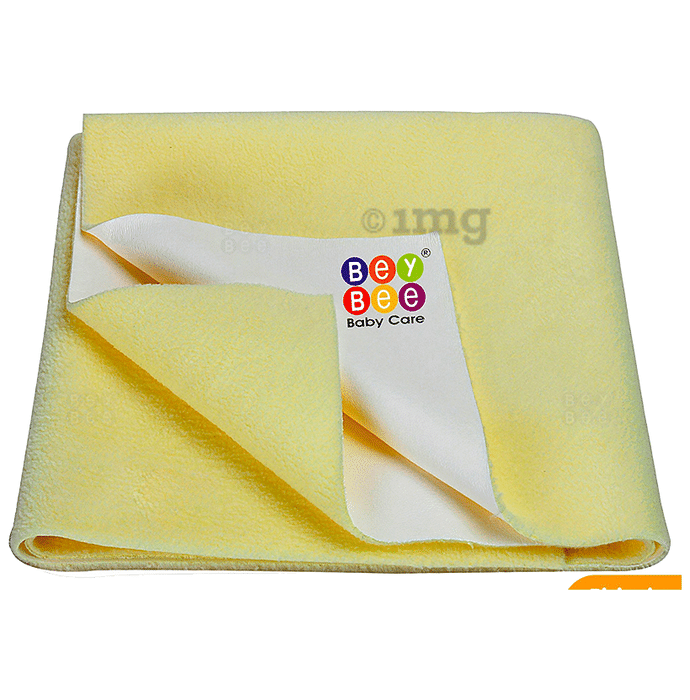 Bey Bee Waterproof Mattress Protector Sheet for Babies and Adults (140cm X 100cm) Large Yellow