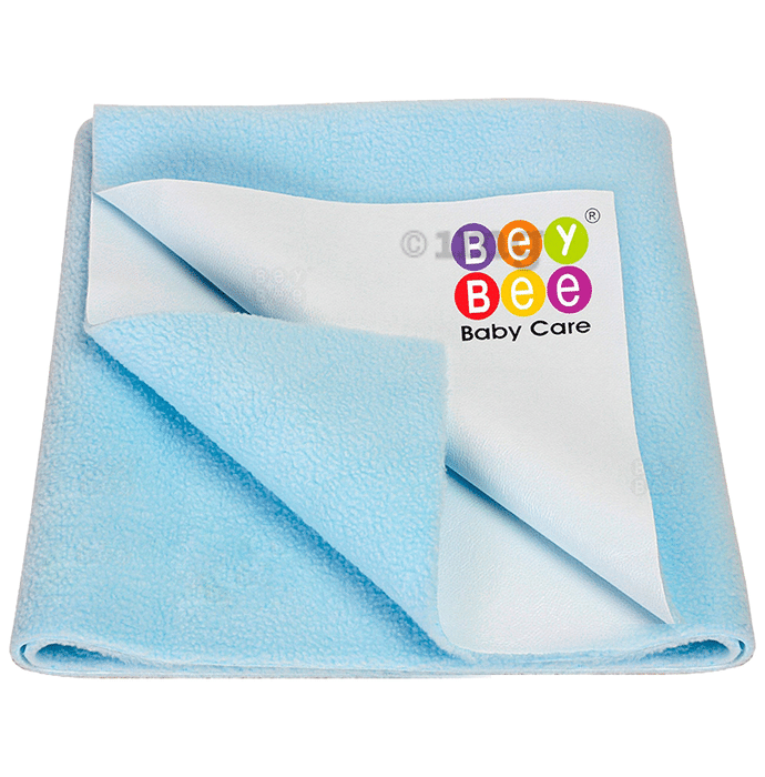 Bey Bee Waterproof Mattress Protector Sheet for Babies and Adults (140cm X 100cm) Large Sea Blue