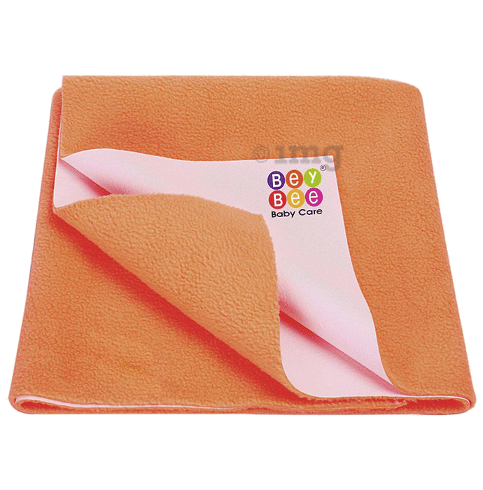 Bey Bee Waterproof Mattress Protector Sheet for Babies and Adults (140cm X 100cm) Large Peach