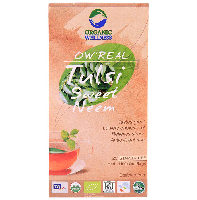 Organic Wellness OW' Real Tulsi Herbal Infusion Bags Sweet Neem