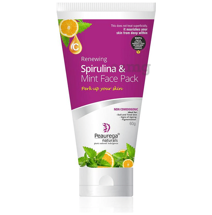 Peaurega Naturals Renewing Spirulina and Mint Face Pack