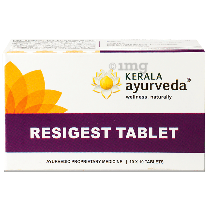 Kerala Ayurveda Resigest Tablet Buy packet of 100 tablets at best