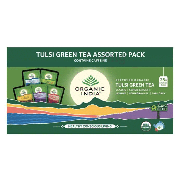 Organic India Tulsi Green Tea Assorted