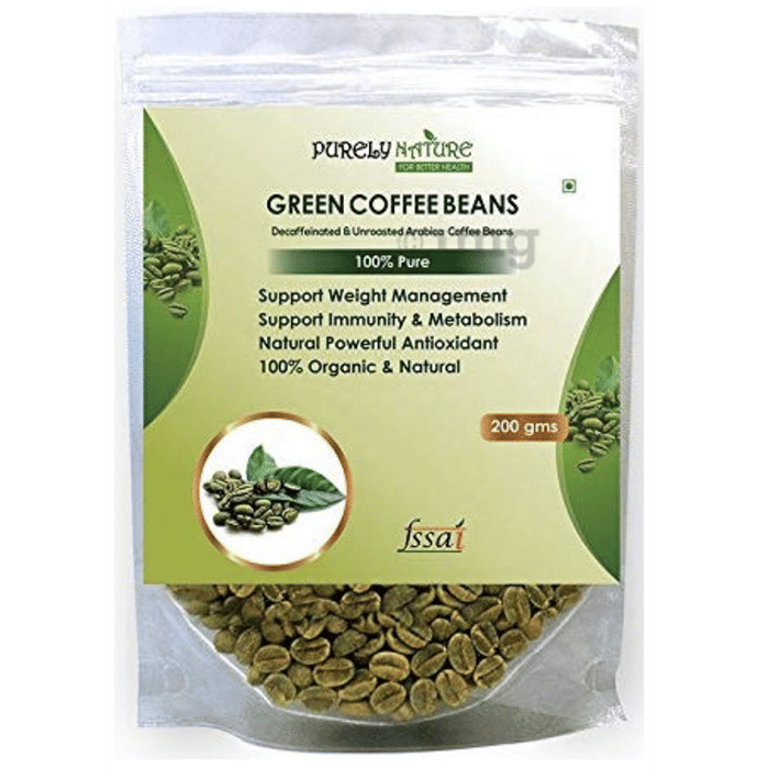 Purely Nature Decaffeinated & Unroasted Arabica Green Coffee Beans Buy