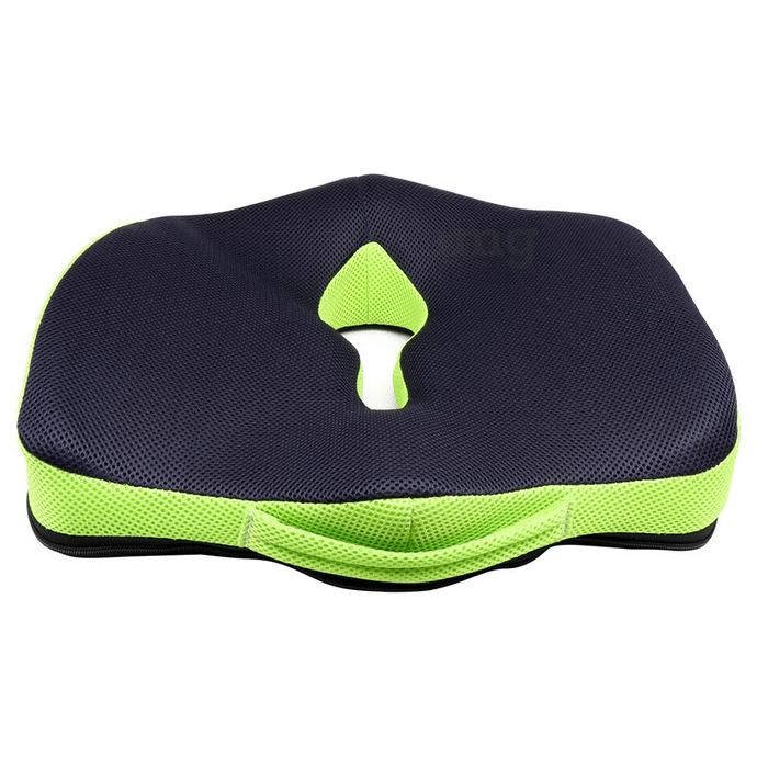 Sleepsia Advance Orthopaedic Coccyx Seat Cushion/Pillow with Memory Foam Green