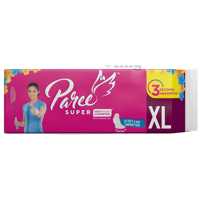Paree Super Soft & Rash Free Sanitary Pads for Heavy Flow Pads XL