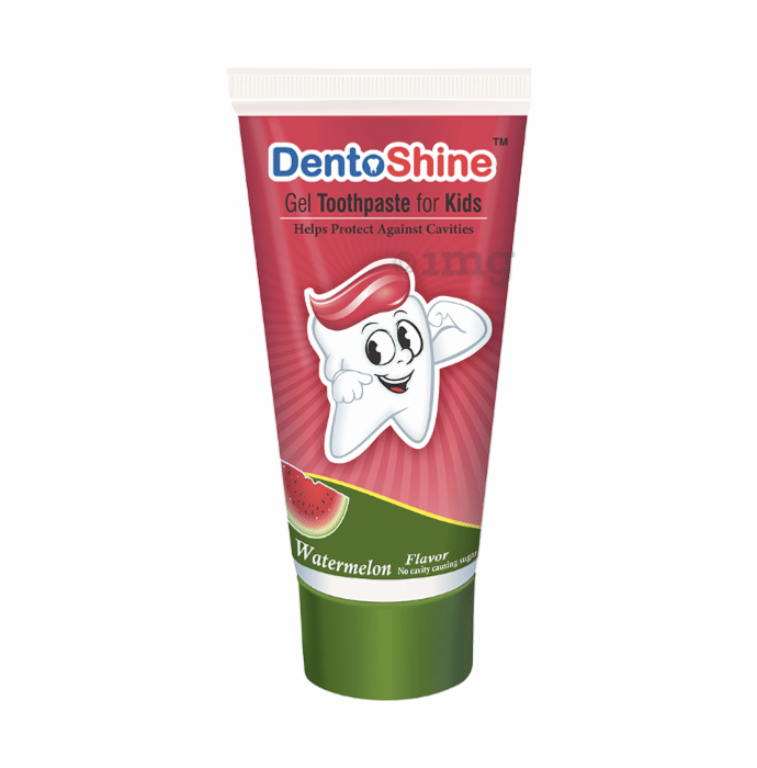 DentoShine Watermelon Gel Toothpaste for Kids Buy tube of 80 gm