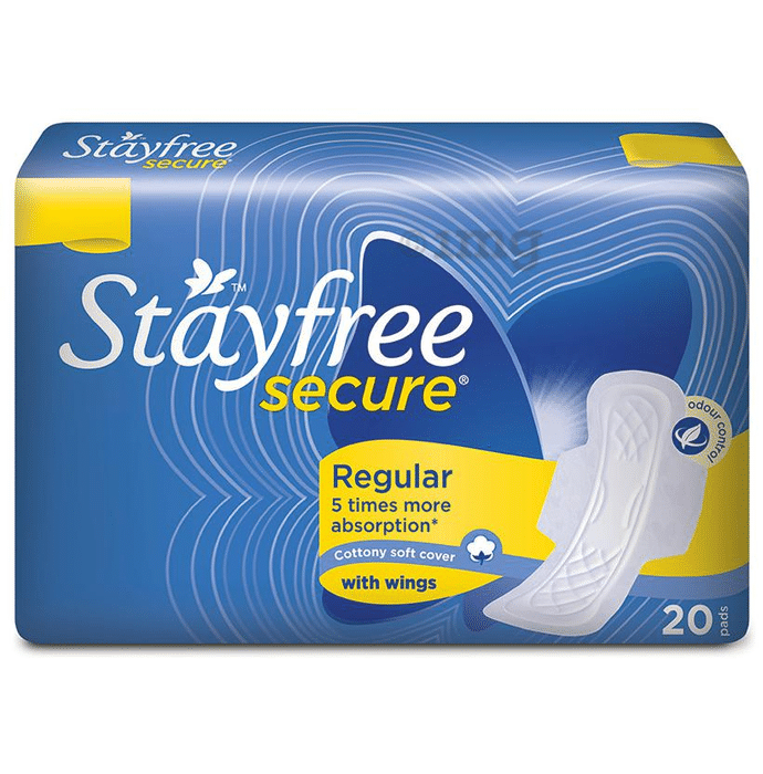 Stayfree Secure Cottony Soft with Wings Pads Regular