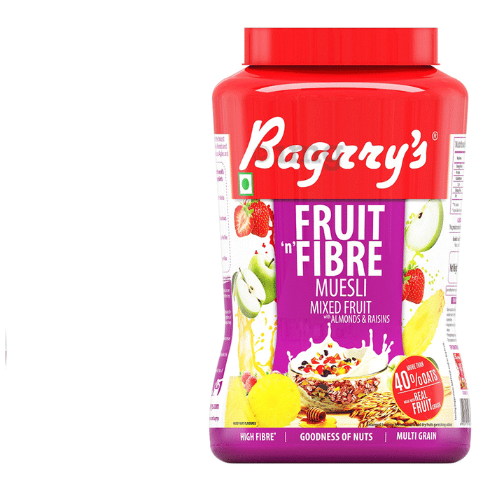 Bagrry's Fruit 'n' Fibre Mixed Fruit with Almonds and Raisins Muesli