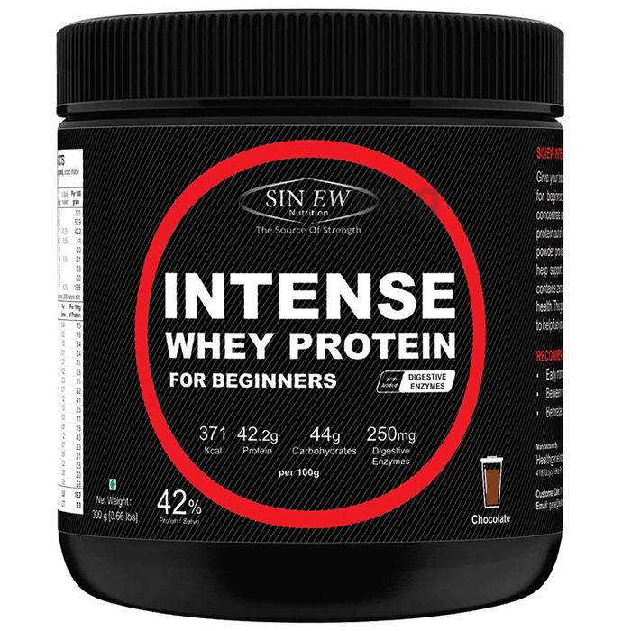Sinew Nutrition Intense Whey Protein for Beginners with Digestive Enzymes Chocolate