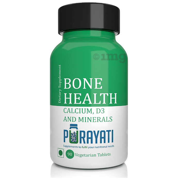 Purayati Bone Health Calcium D3 and Minerals Vegetarian Tablet