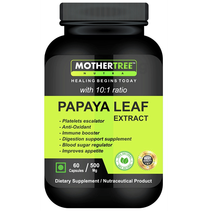 MotherTree Nutra Papaya Leaf Extract Capsule Buy bottle of 60 capsules