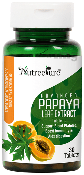 Nutree Pure Advanced Papaya Leaf Extract Tablet Buy bottle of 30