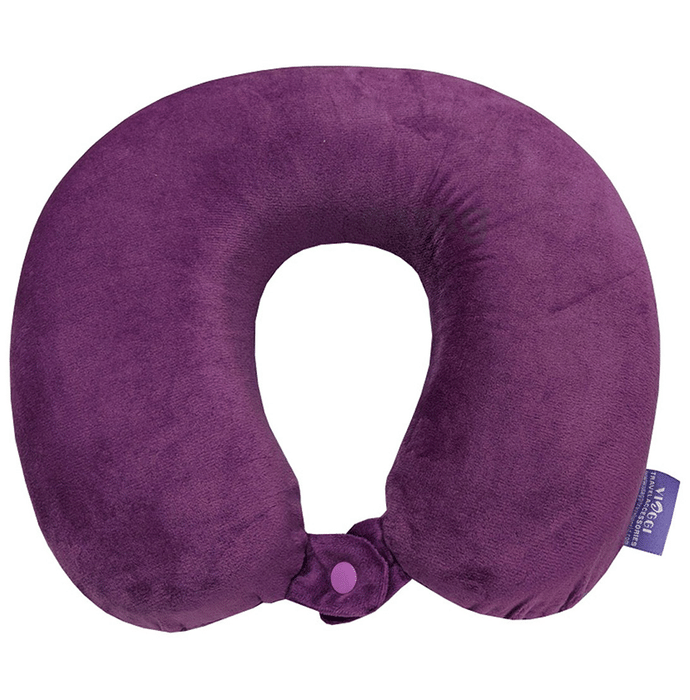 Viaggi Super Soft Memory Foam Neck Pillow Egg Plant