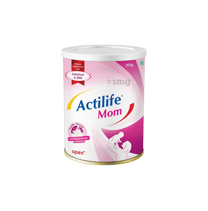 Actilife Mom Powder Vanilla Buy Tin of 200 gm Powder at best price in India 1mg
