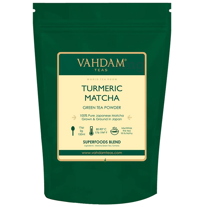 Vahdam Turmeric Matcha Teas Green Tea Powder