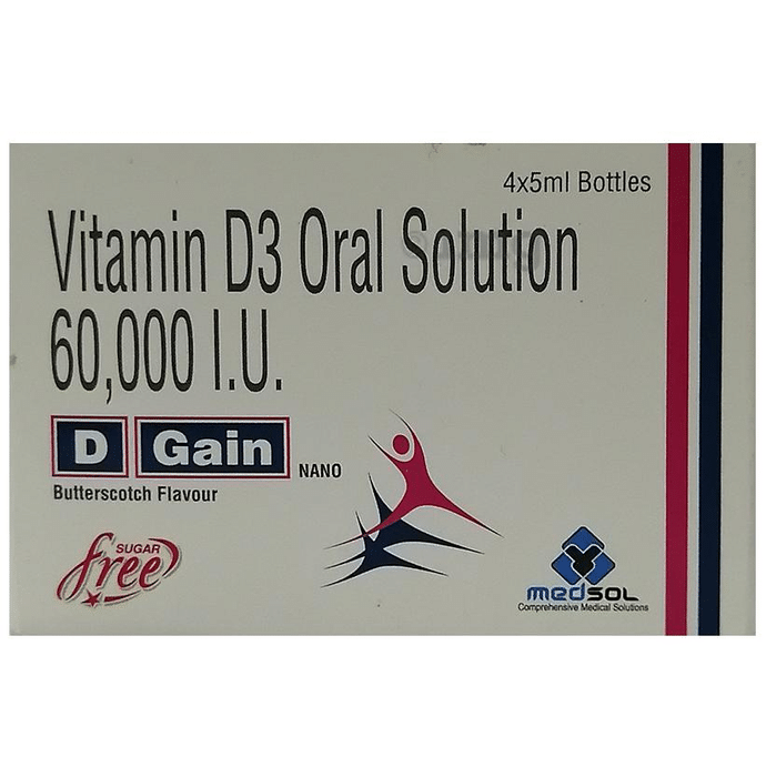 D Gain Nano Oral Solution Butterscotch Sugar Free