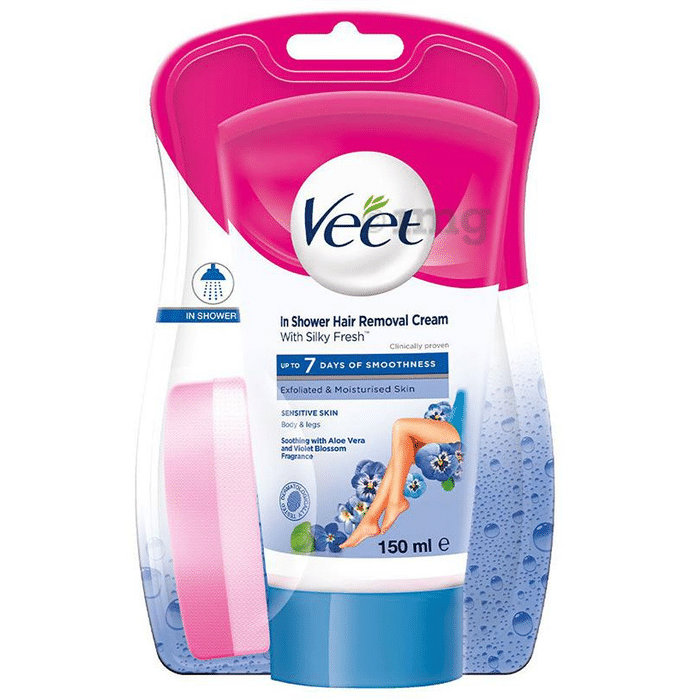Veet In-Shower Hair Removal Cream for Men and Women Sensitive Skin