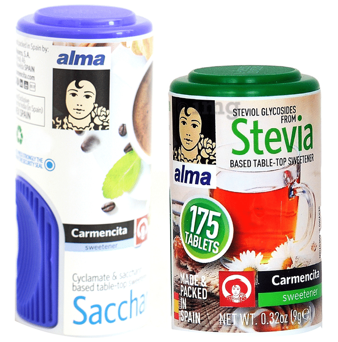 Alma Combo Pack of Sugarfree 650 Tablets and Stevia 175 Tablets