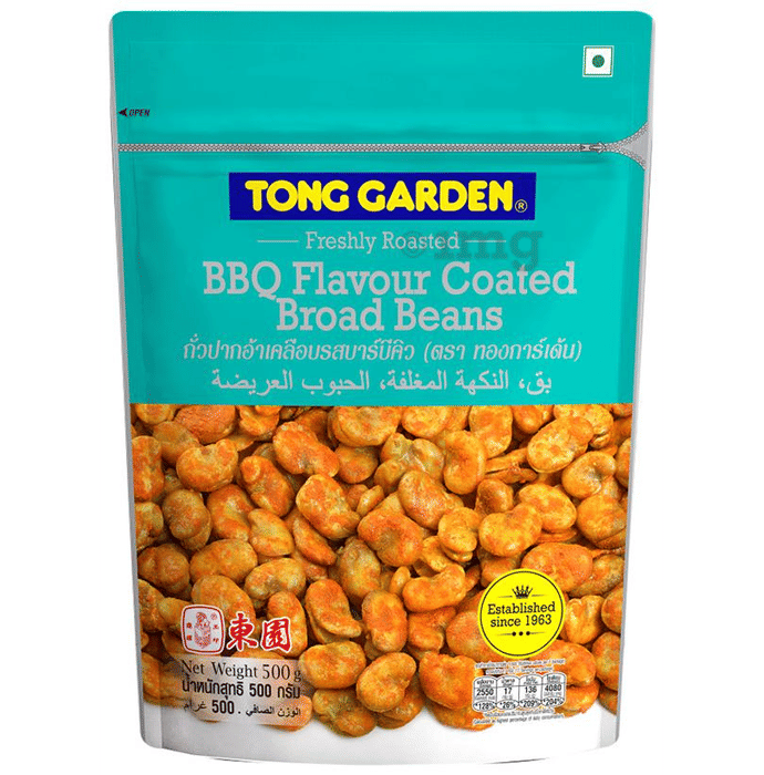 Tong Garden BBQ Flavour Coated Broad Beans Salted Buy packet of 500 gm