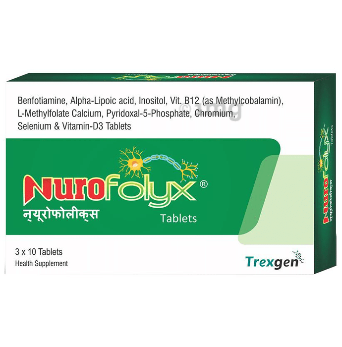 Nurofolyx Benfotiamine Alpha Lipoic acid B12 Tablet