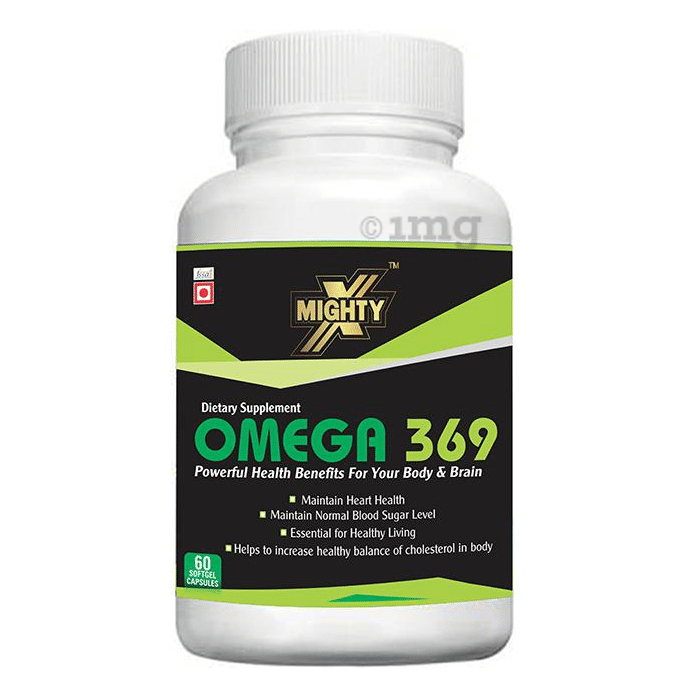 MightyX Omega 369 Softgel Capsules Buy bottle of 60 capsules at best