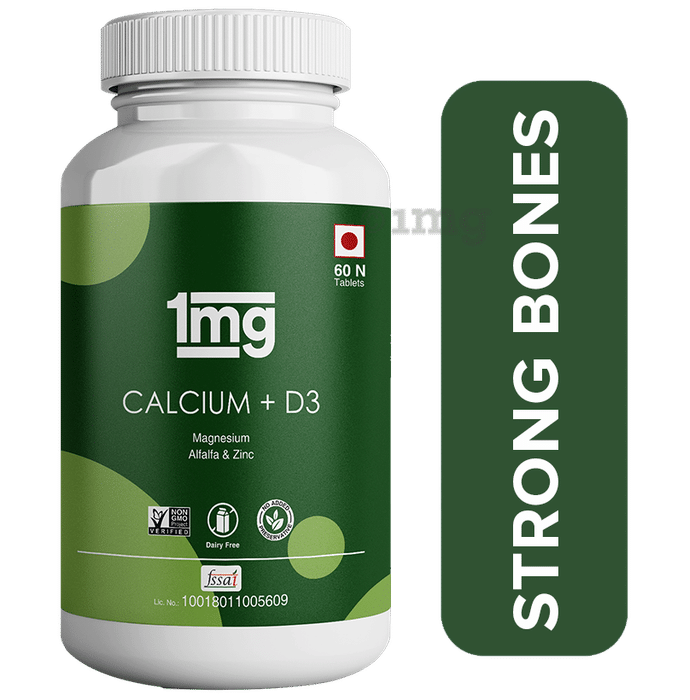 1mg Calcium Vitamin D3 Joint Health Immunity Zinc Magnesium And Alfalfa Tablet Buy Bottle Of 60 Tablets At Best Price In India 1mg