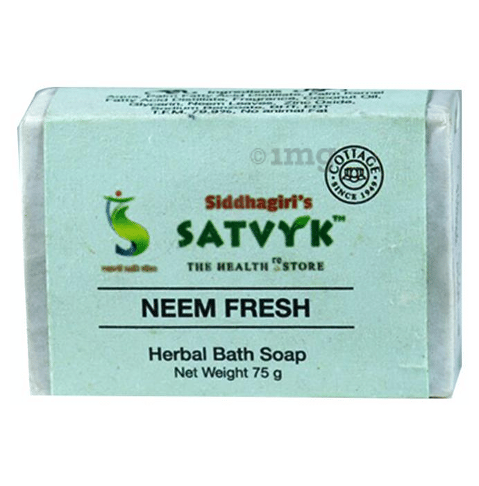 Satvyk Herbal Bath Soap Neem Fresh Buy box of 75 gm Soap at best price