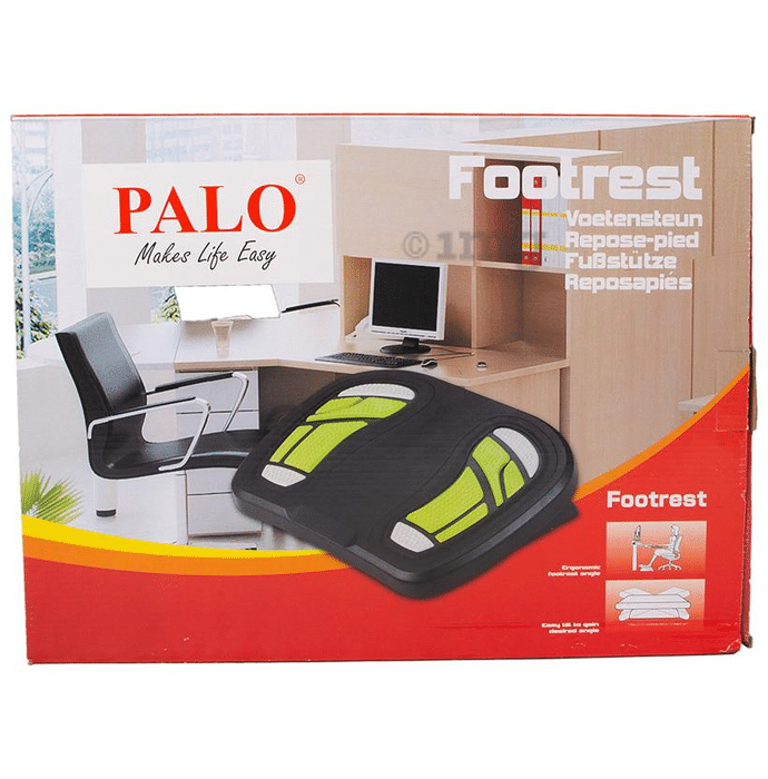 Palo008 Ergonomic & Angle Adjustable Footrest with Foot Pressure Points