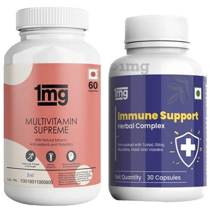 1mg Immunity Booster Combo of Multivitamin Supreme & Immune Support Herbal Complex