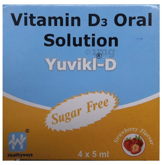 Yuvikl-D Oral Solution Strawberry Sugar Free