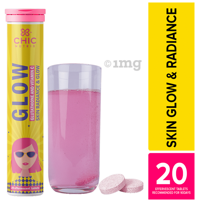 Chicnutrix Glow Glutathione And Vitamin C Strawberry And Lemon Effervescent Tablet Buy Bottle Of Effervescent Tablet At Best Price In India 1mg