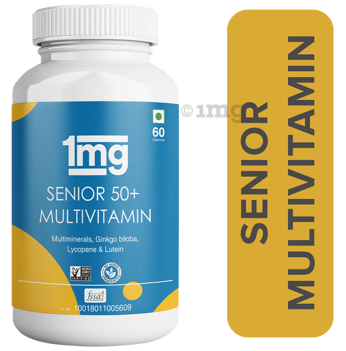 1mg Senior 50+ Multivitamin Immunity Booster Zinc, Vitamin C, Calcium and Vitamin D Tablet