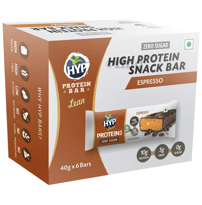HYP Zero Sugar High Protein Snack Bar (40gm Each) Espresso